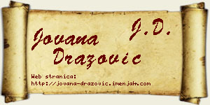 Jovana Dražović vizit kartica